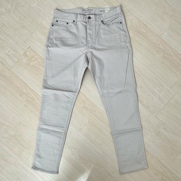 Banana Republic Travel Jean - Mens Khaki Jean Pant Light Grey 32x32 Athletic Fit - Picture 2 of 4